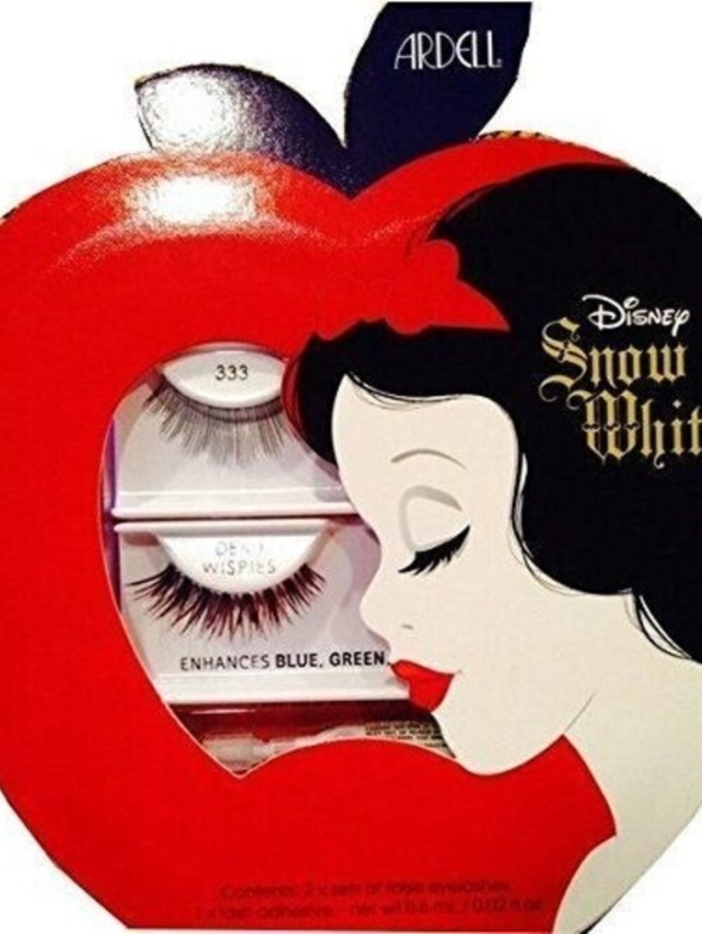 Ardell Disney Snow White False Eyelashes 333 Black & Demi Wispies Red Limited Ed